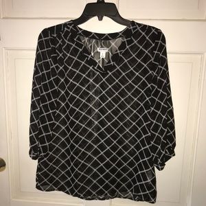 Sheer black blouse by Old Navy